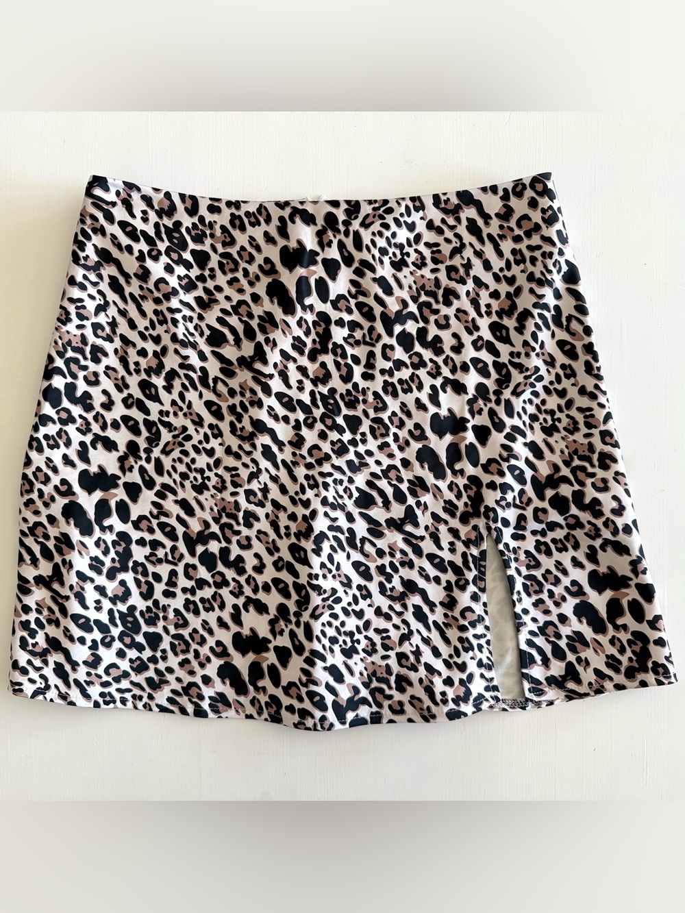 Princess Polly Jemima Grace leopard print satin silky mini skirt Clubbing event